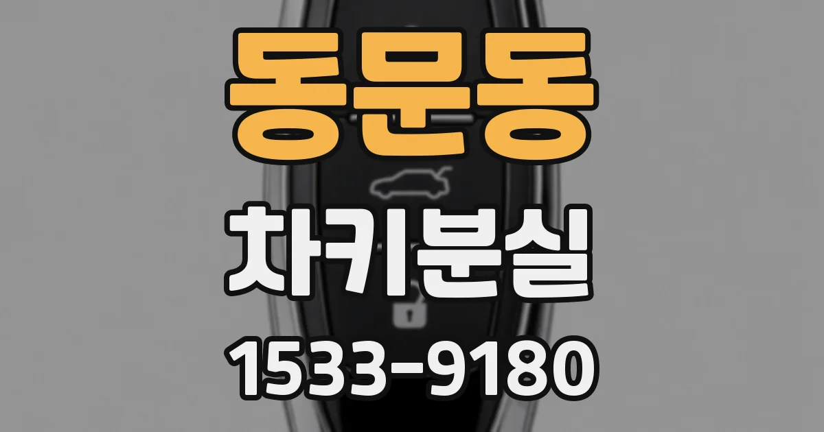 동문동 차키분실