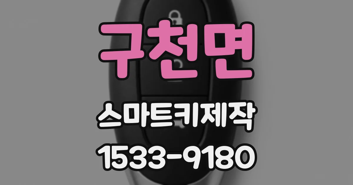구천면 스마트키제작