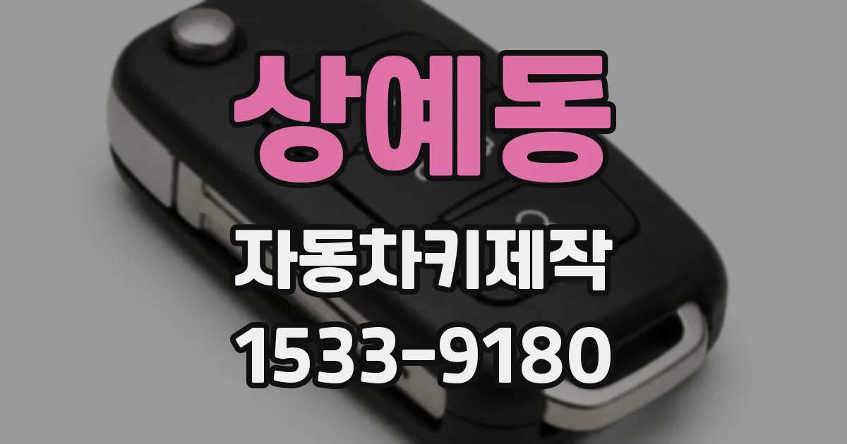 상예동 자동차키제작