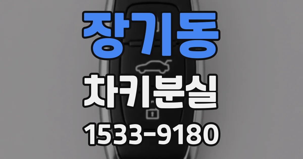 장기동 차키분실