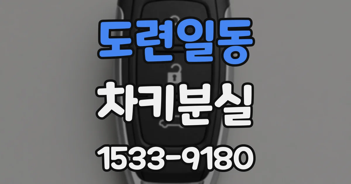 도련일동 차키분실