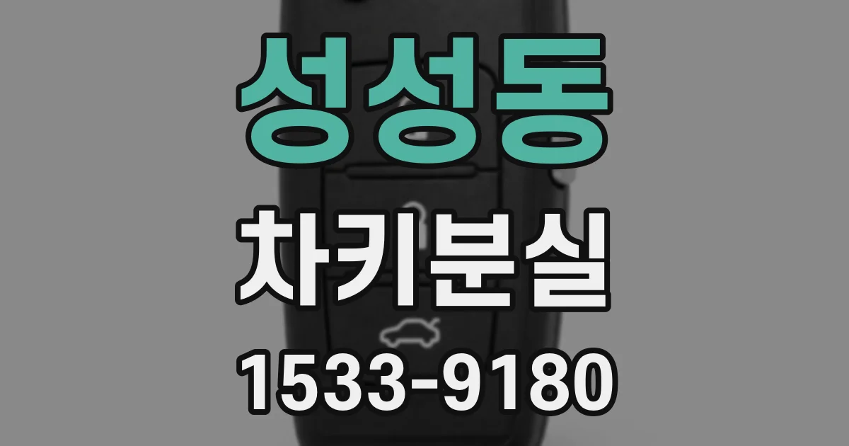 성성동 차키분실