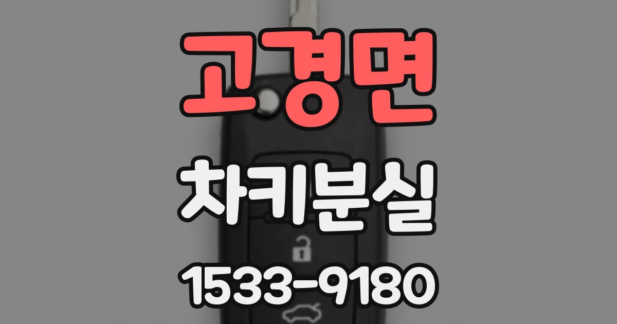 고경면 차키분실