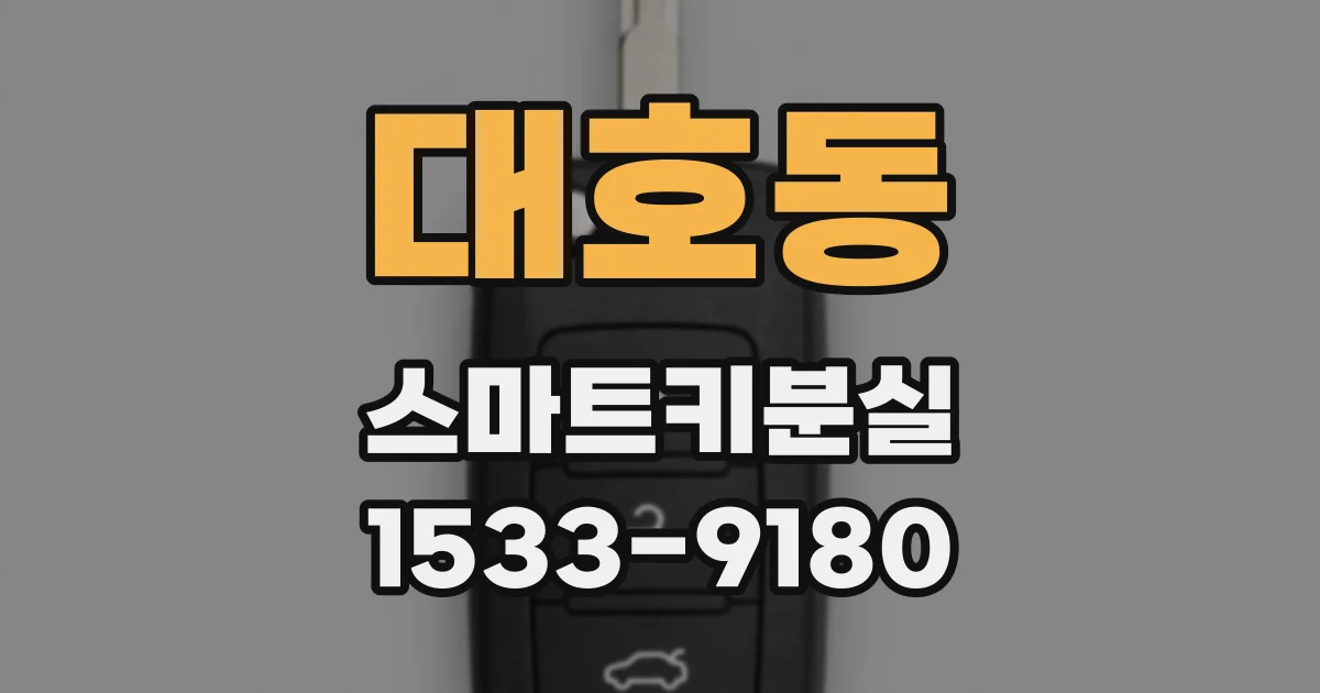 대호동 스마트키분실