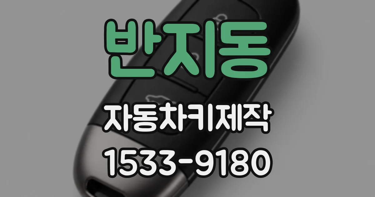 반지동 자동차키제작