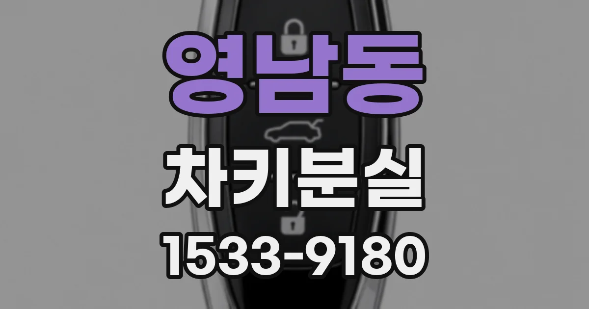 영남동 차키분실