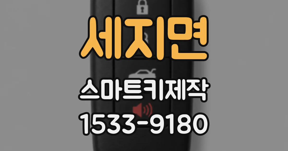 세지면 스마트키제작