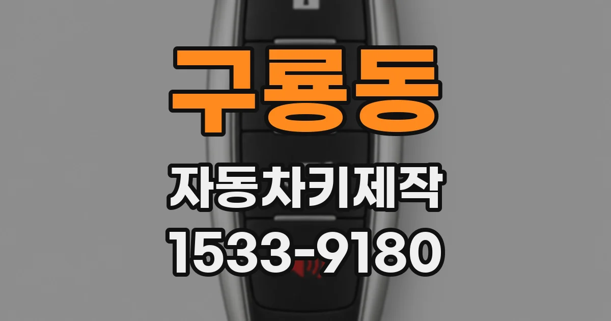 구룡동 자동차키제작