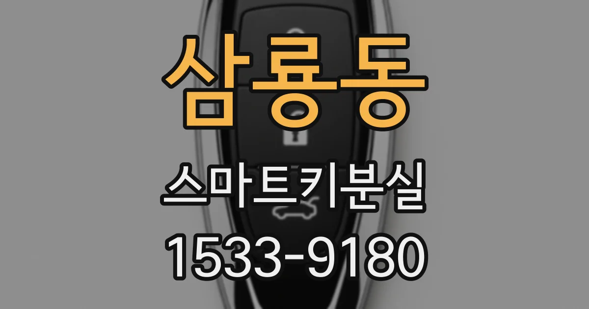 삼룡동 스마트키분실