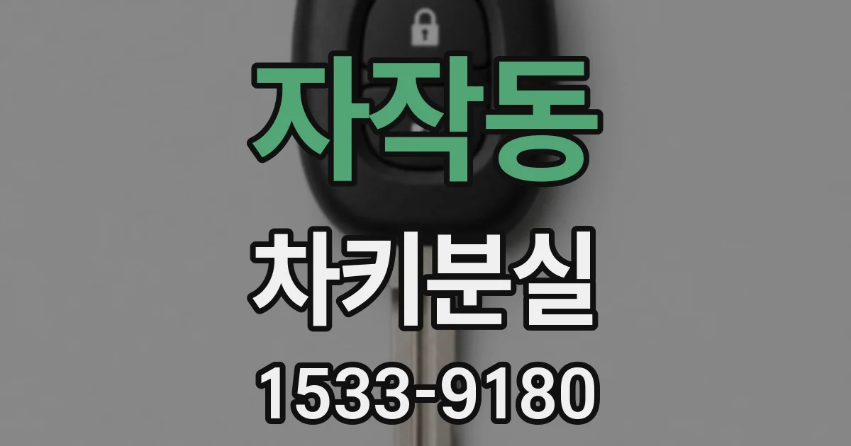 자작동 차키분실