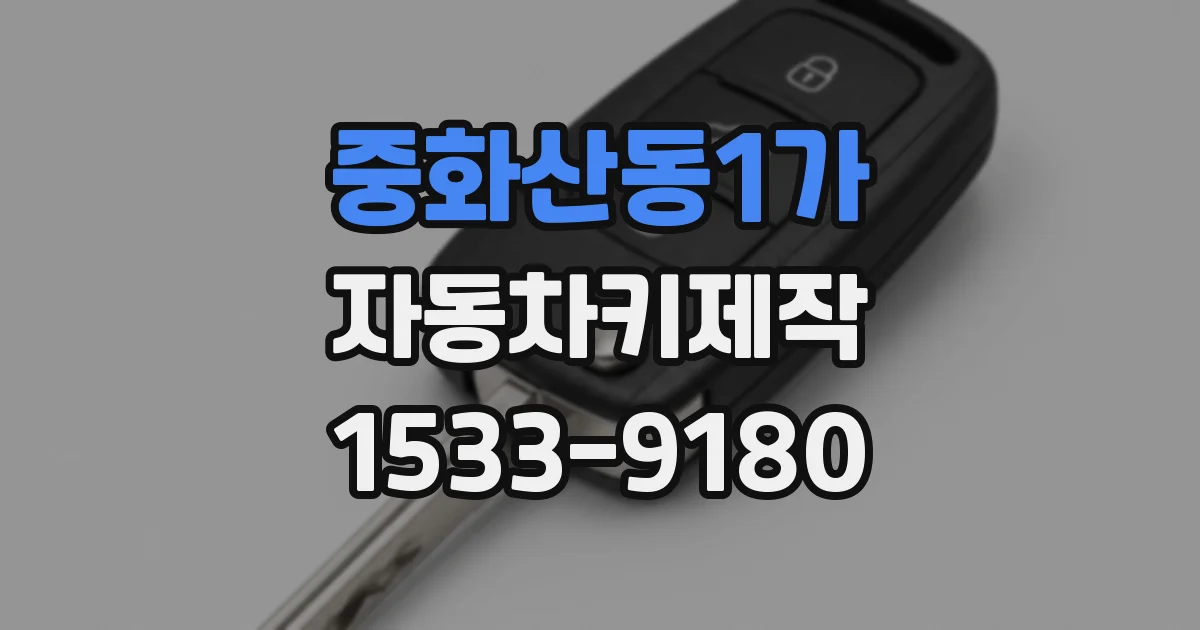 중화산동1가 자동차키제작