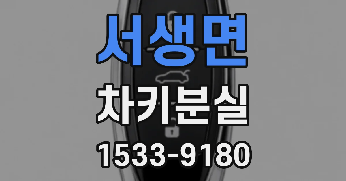 서생면 차키분실