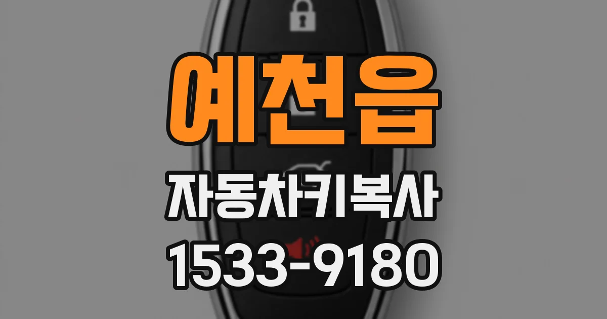 예천읍 자동차키복사