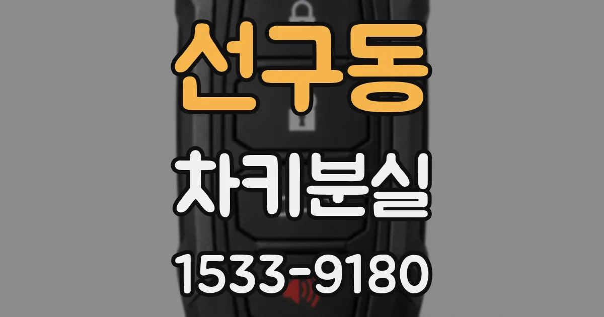 선구동 차키분실