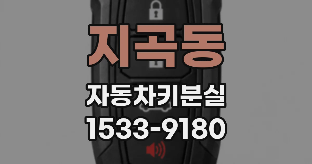 지곡동 자동차키분실