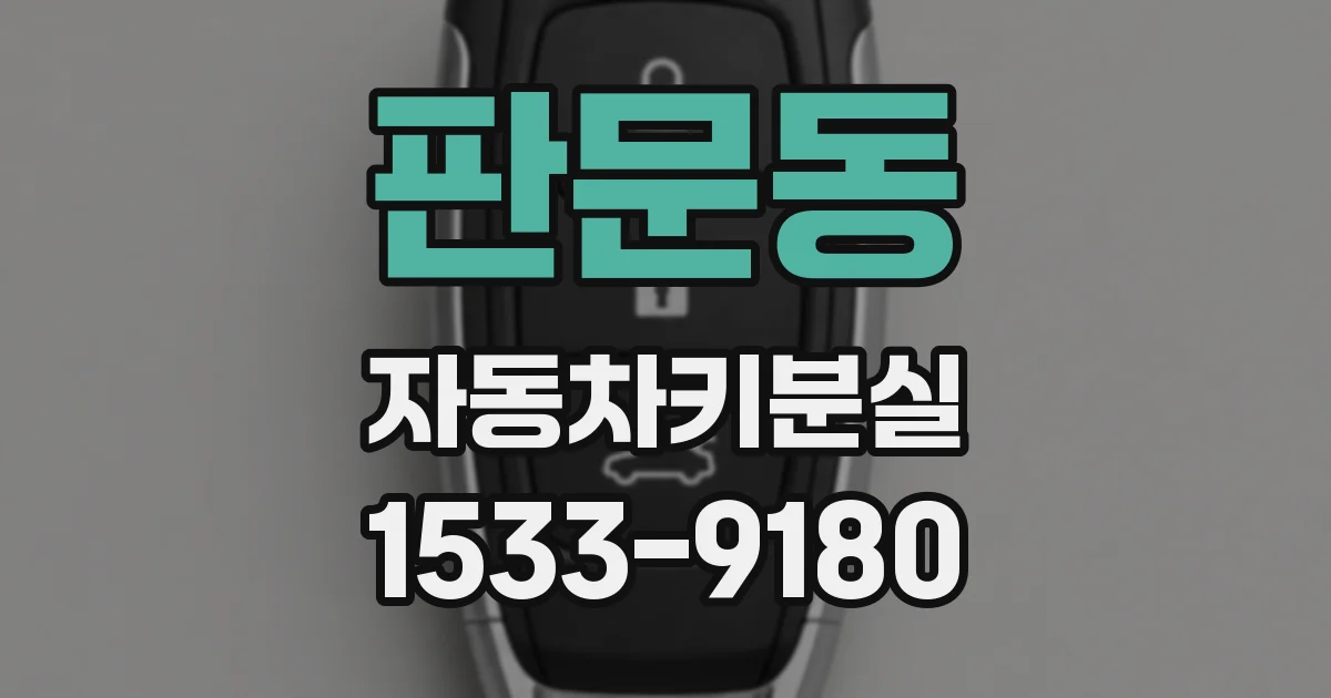판문동 자동차키분실