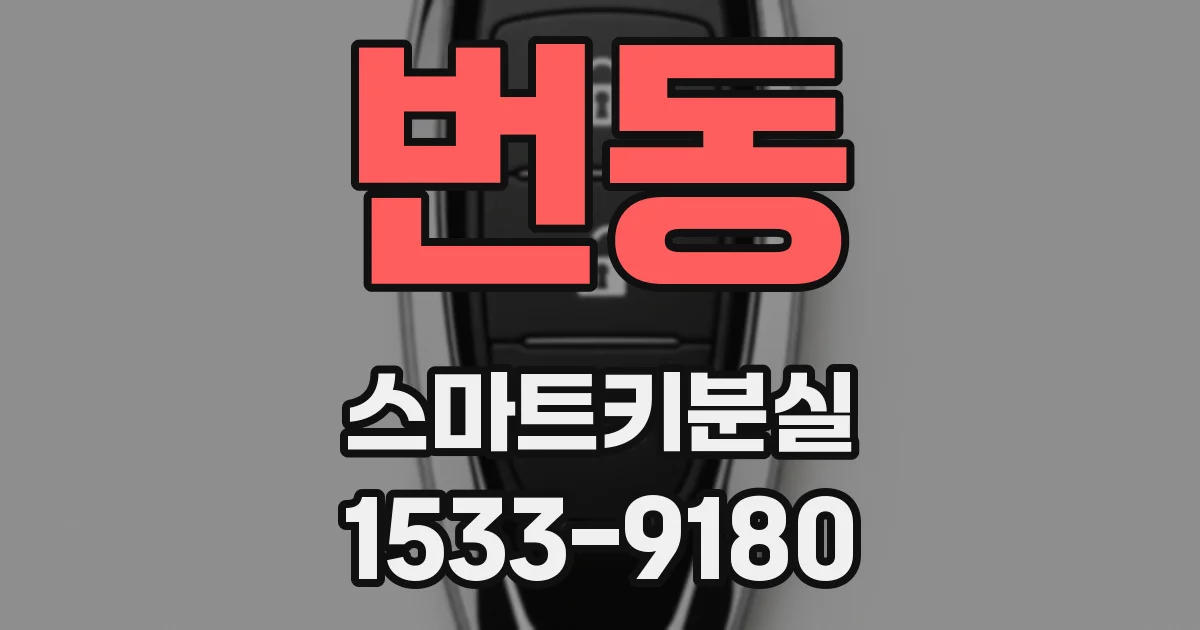 번동 스마트키분실