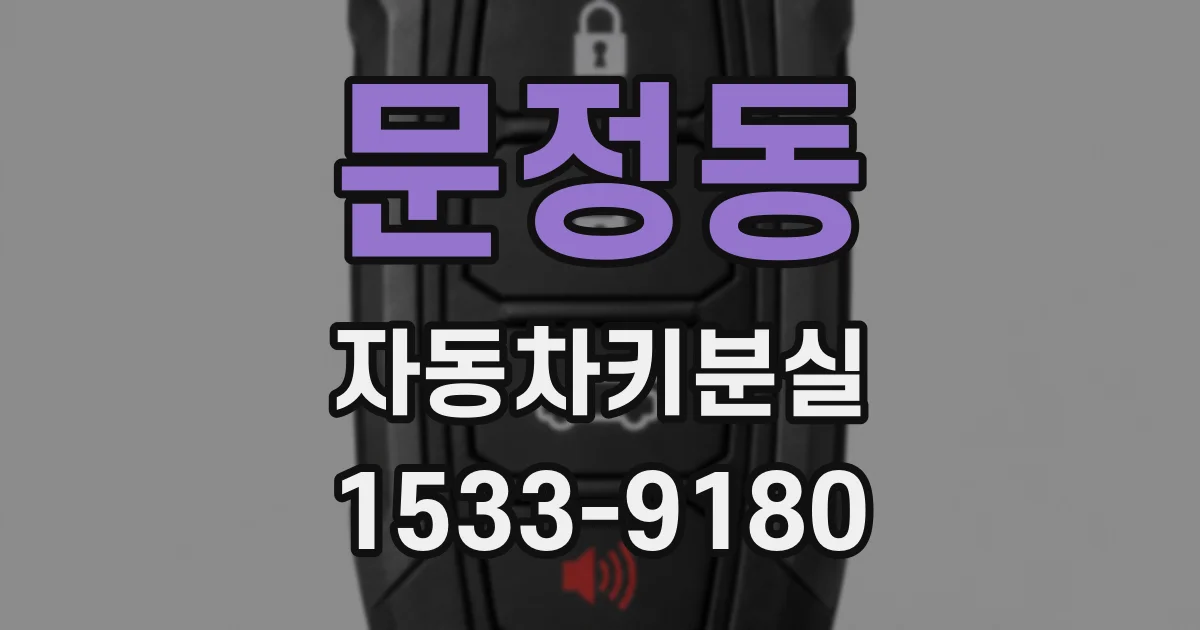 문정동 자동차키분실