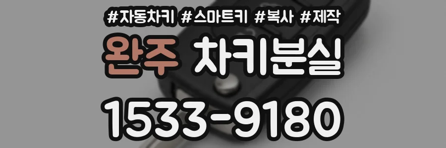 완주 차키분실