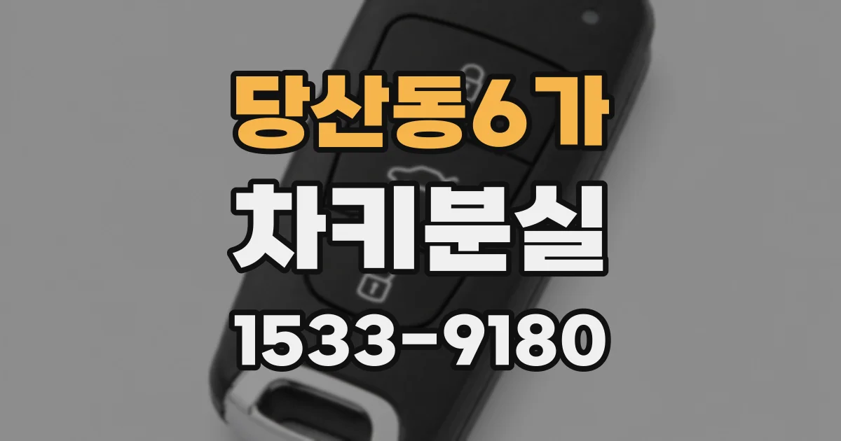 당산동6가 차키분실
