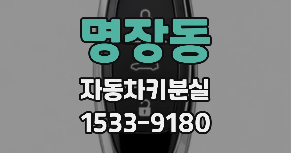 명장동 자동차키분실