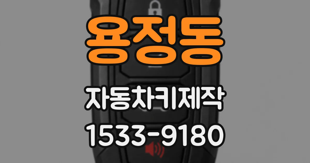 용정동 자동차키제작