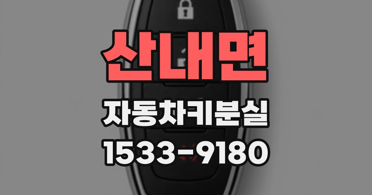 산내면 자동차키분실