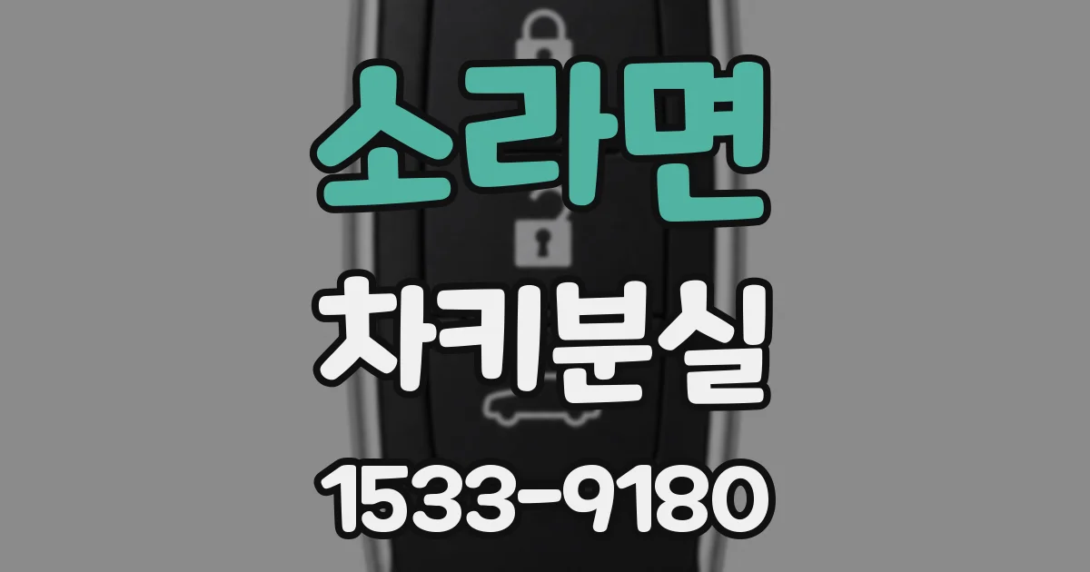 소라면 차키분실