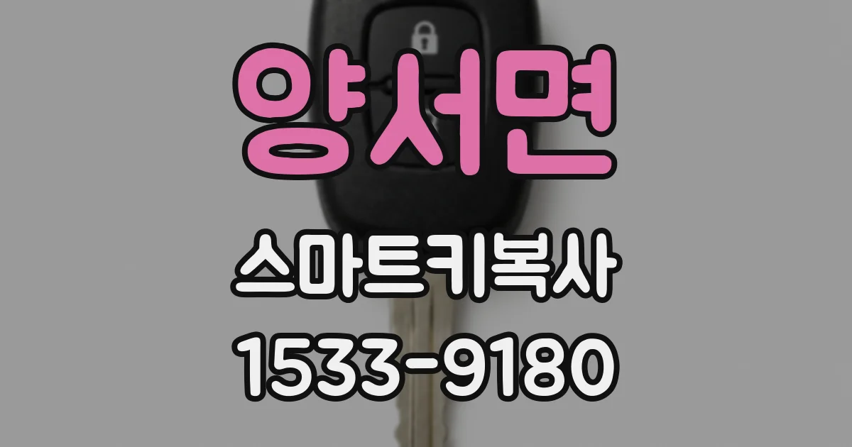 양서면 스마트키복사