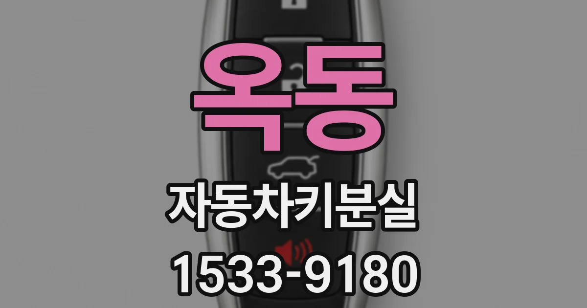옥동 자동차키분실
