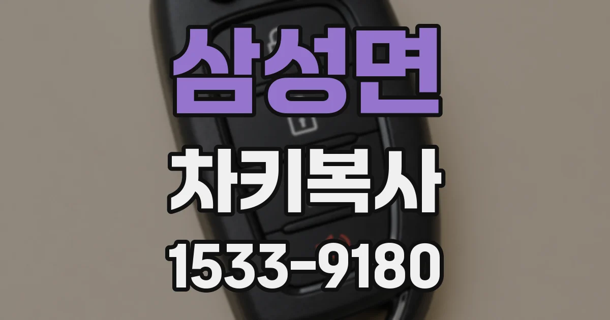 삼성면 차키복사
