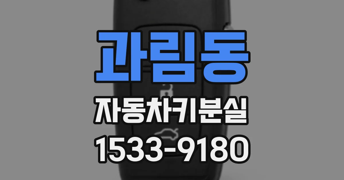 과림동 자동차키분실