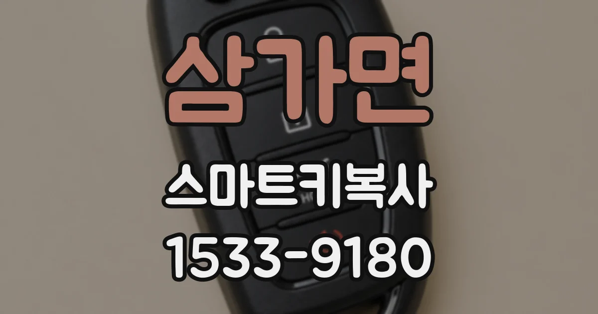 삼가면 스마트키복사