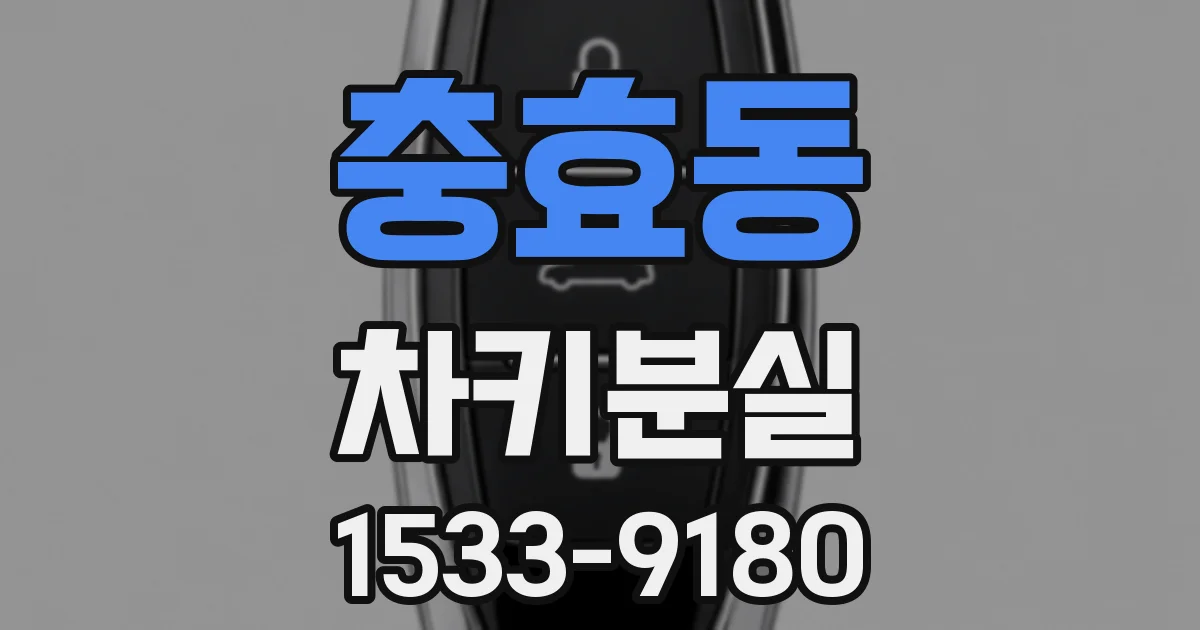 충효동 차키분실