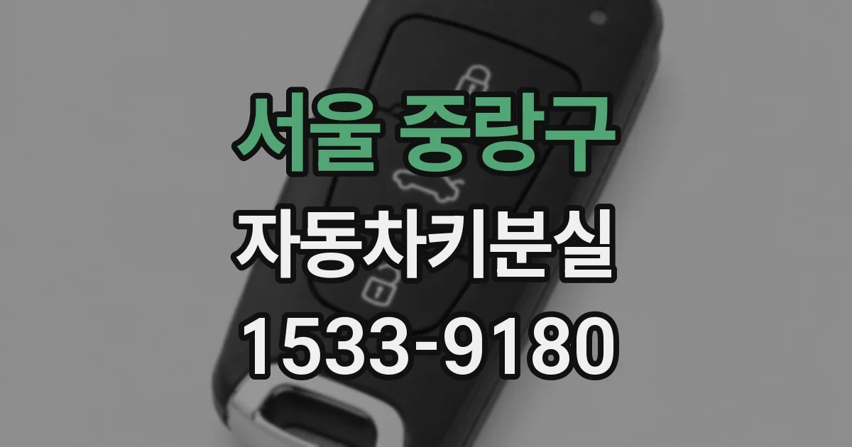 서울 중랑구 자동차키분실