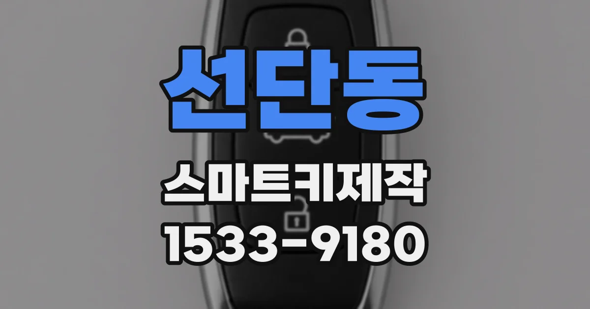 선단동 스마트키제작