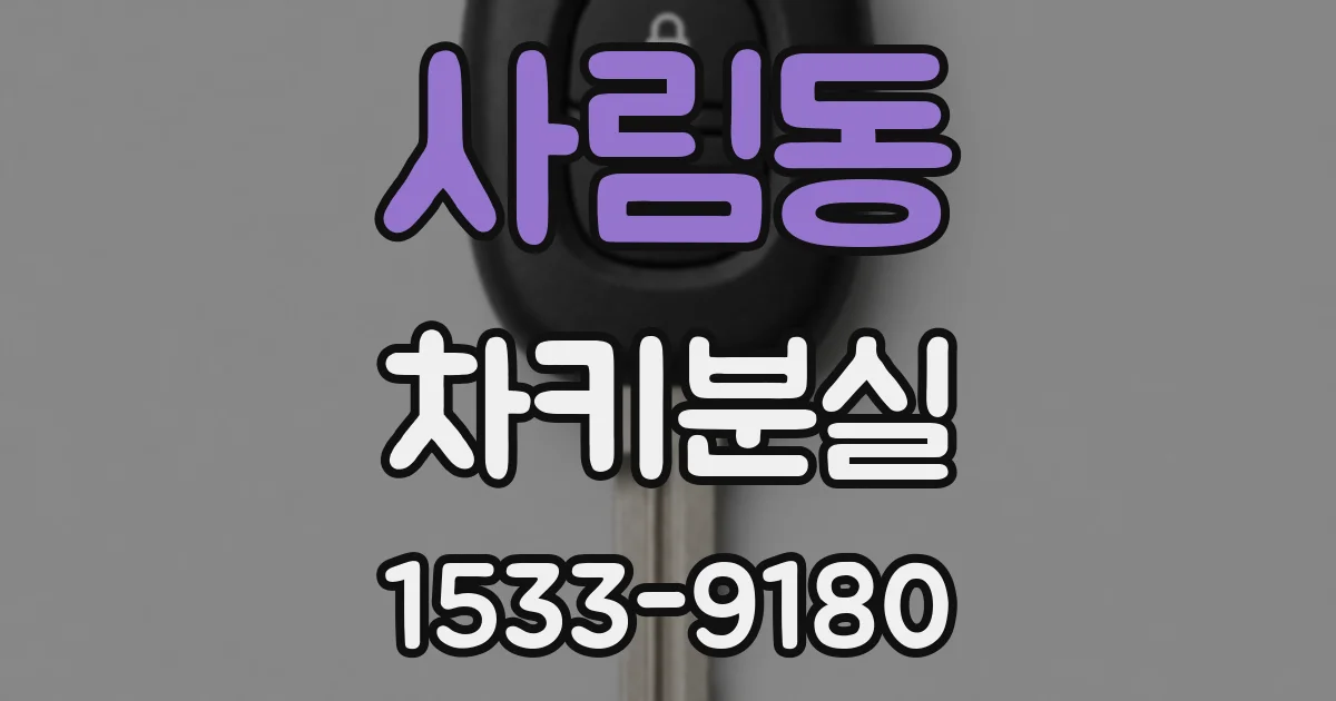 사림동 차키분실