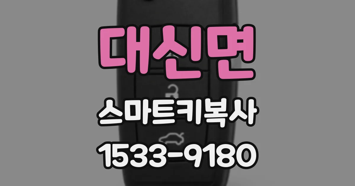 대신면 스마트키복사