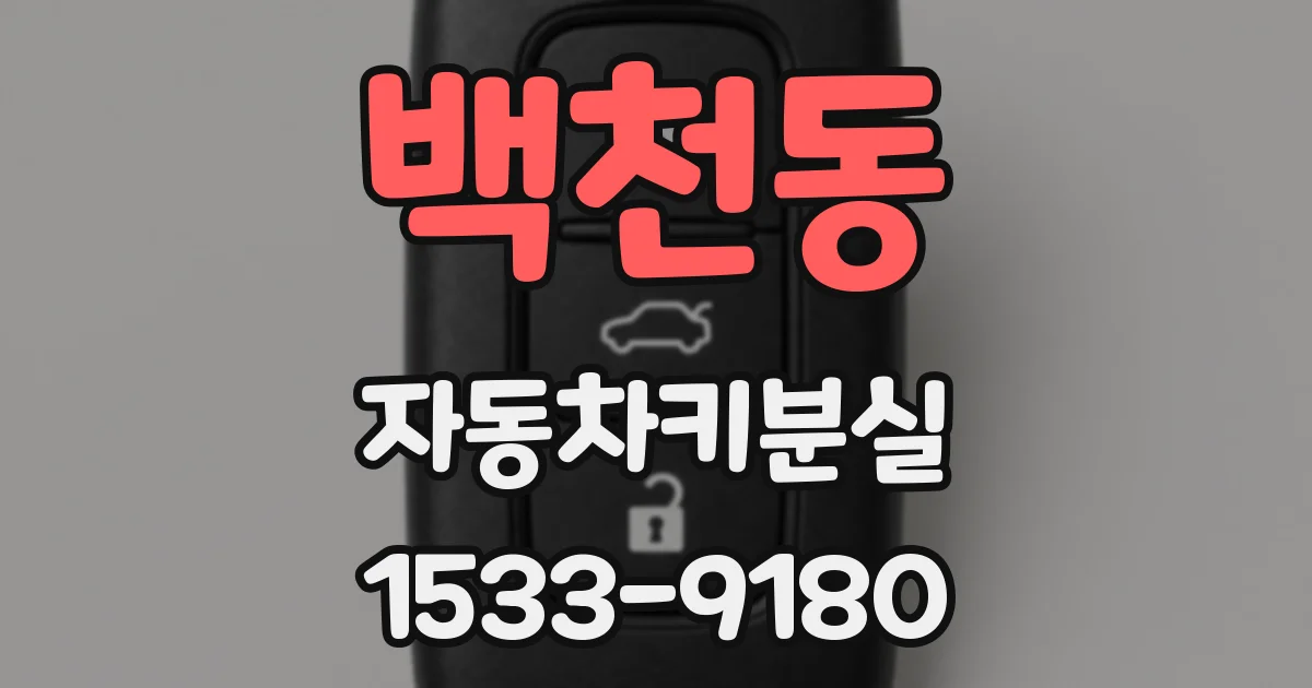 백천동 자동차키분실