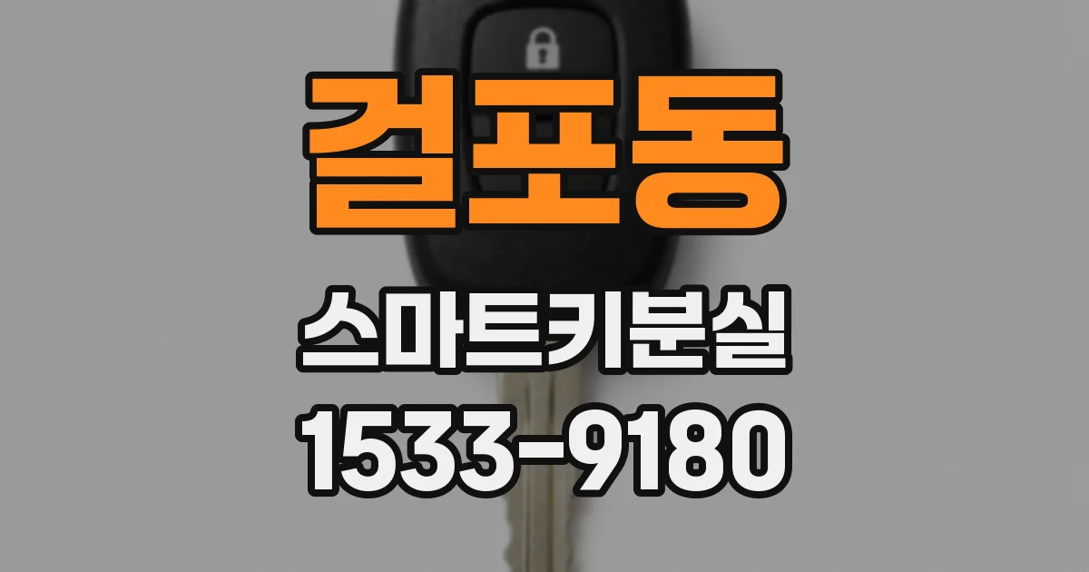 걸포동 스마트키분실