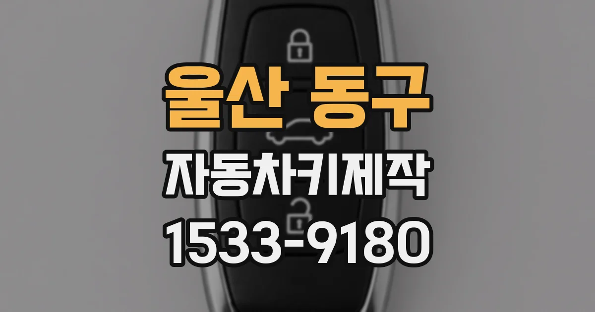 울산 동구 자동차키제작