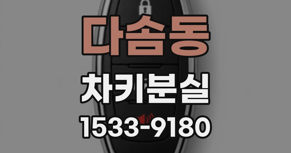 다솜동 차키분실