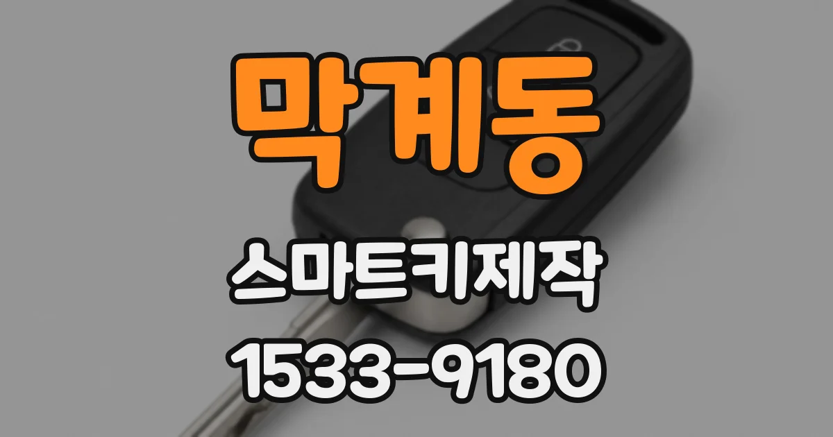 막계동 스마트키제작