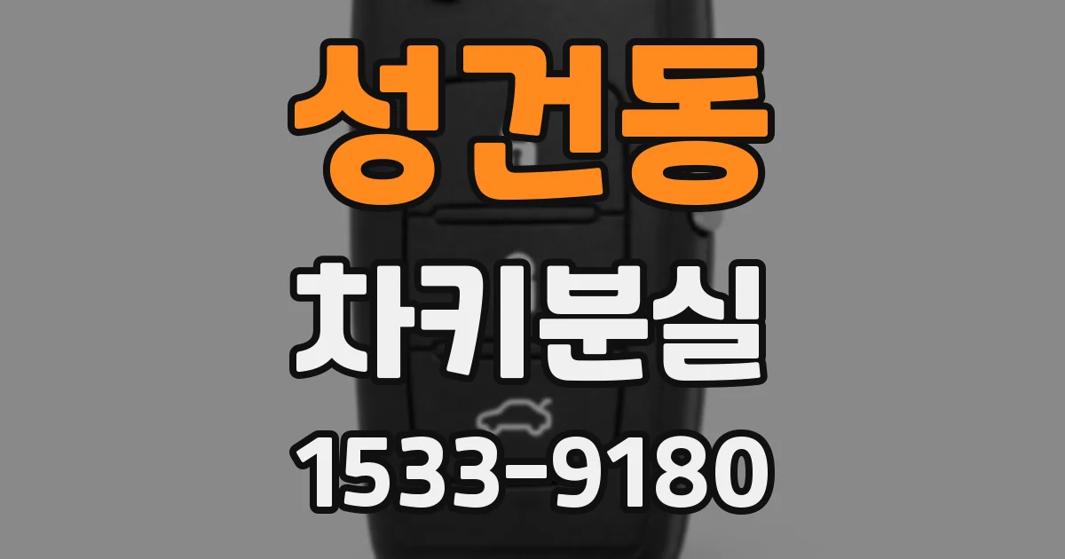 성건동 차키분실