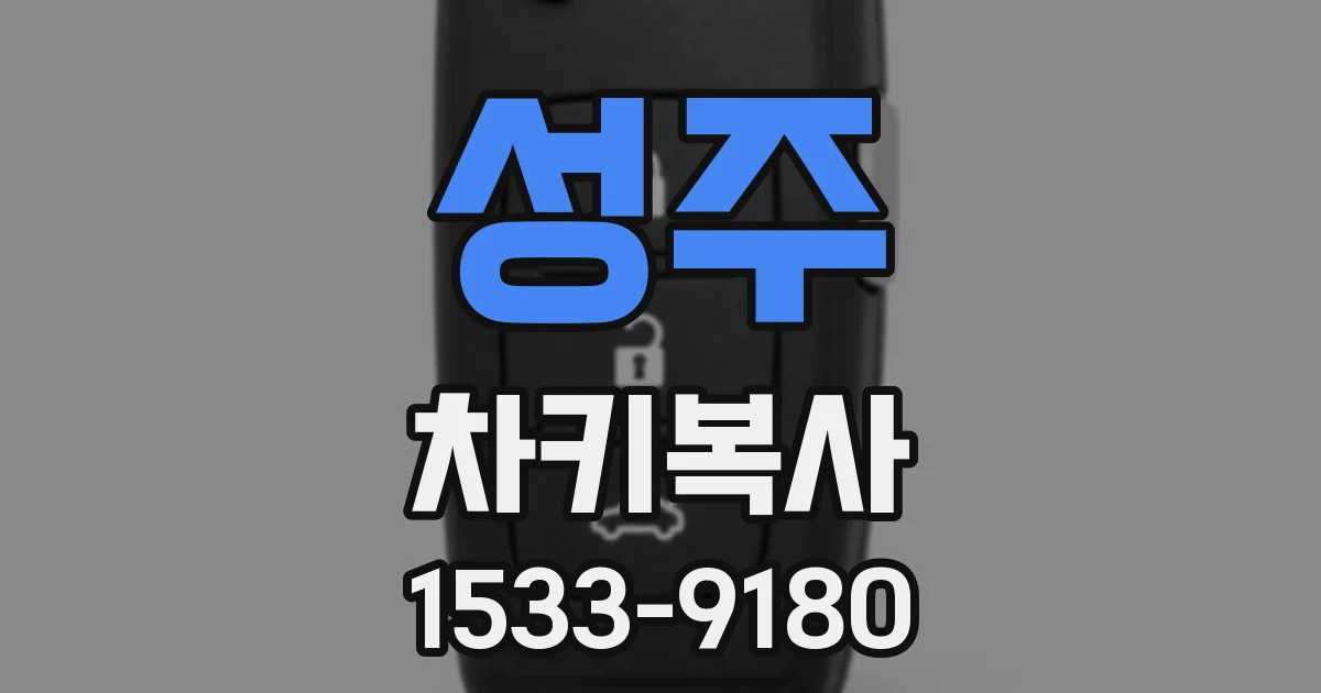 성주 차키복사