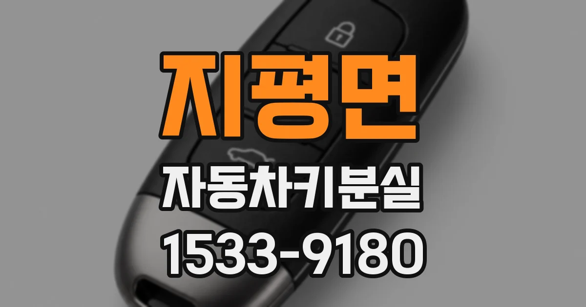 지평면 자동차키분실