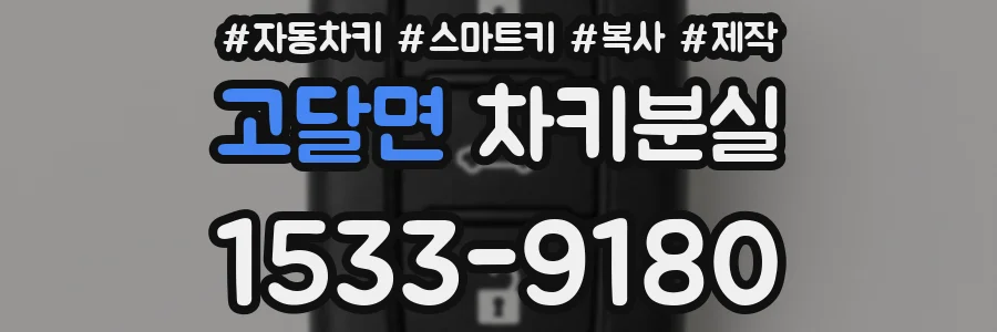 고달면 차키분실