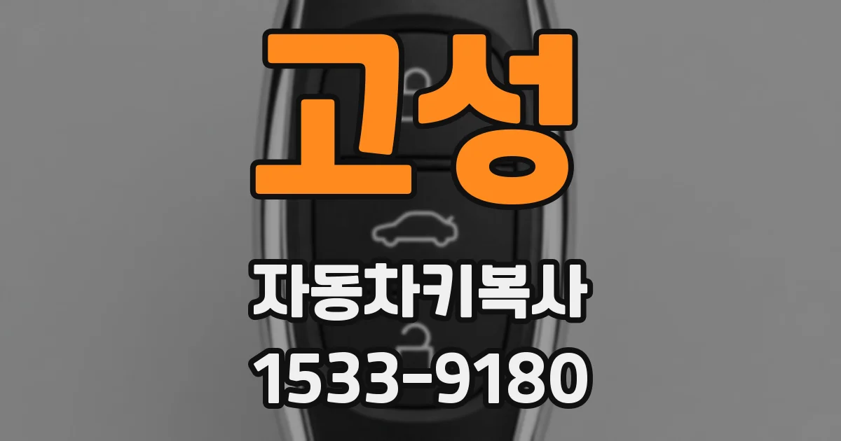 고성 자동차키복사