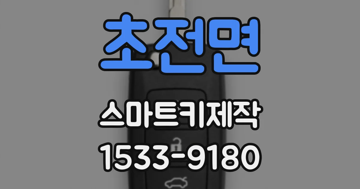 초전면 스마트키제작