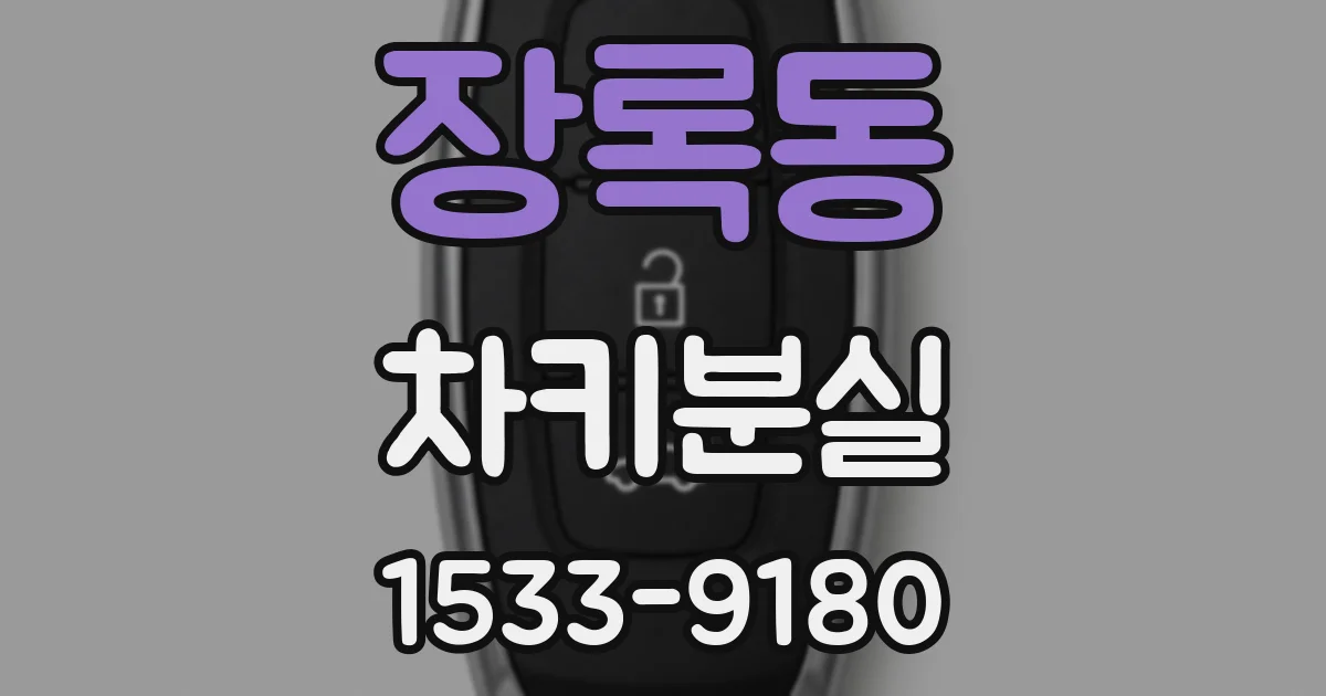 장록동 차키분실